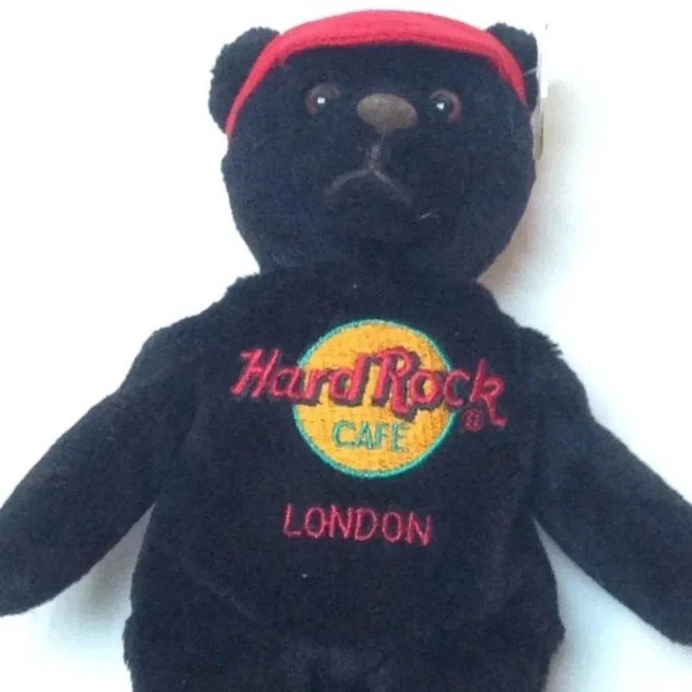2001 Hard Rock Cafe London Charlie‎ Beara Vintage Stuffed Animal ALL IN ONE Hat